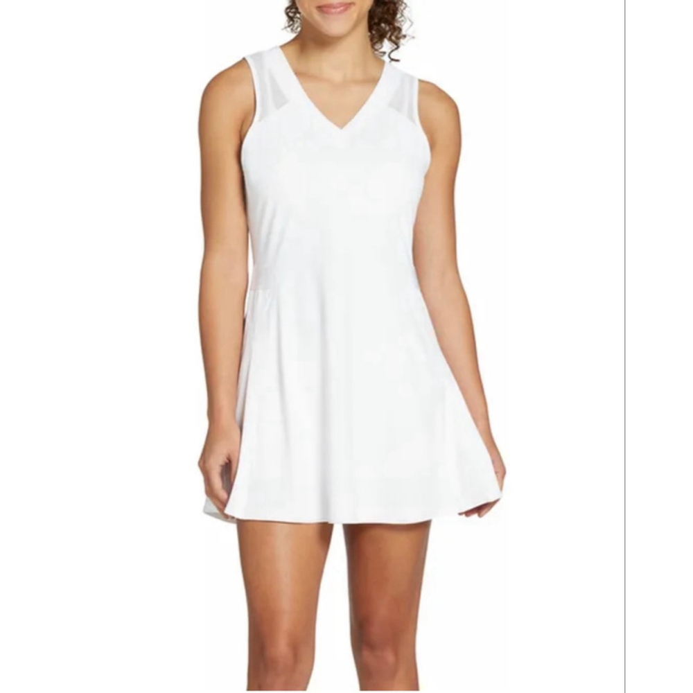Women's Prince White Tennis Fashion V-Neck Dress Size Large Athletic Dress NWT